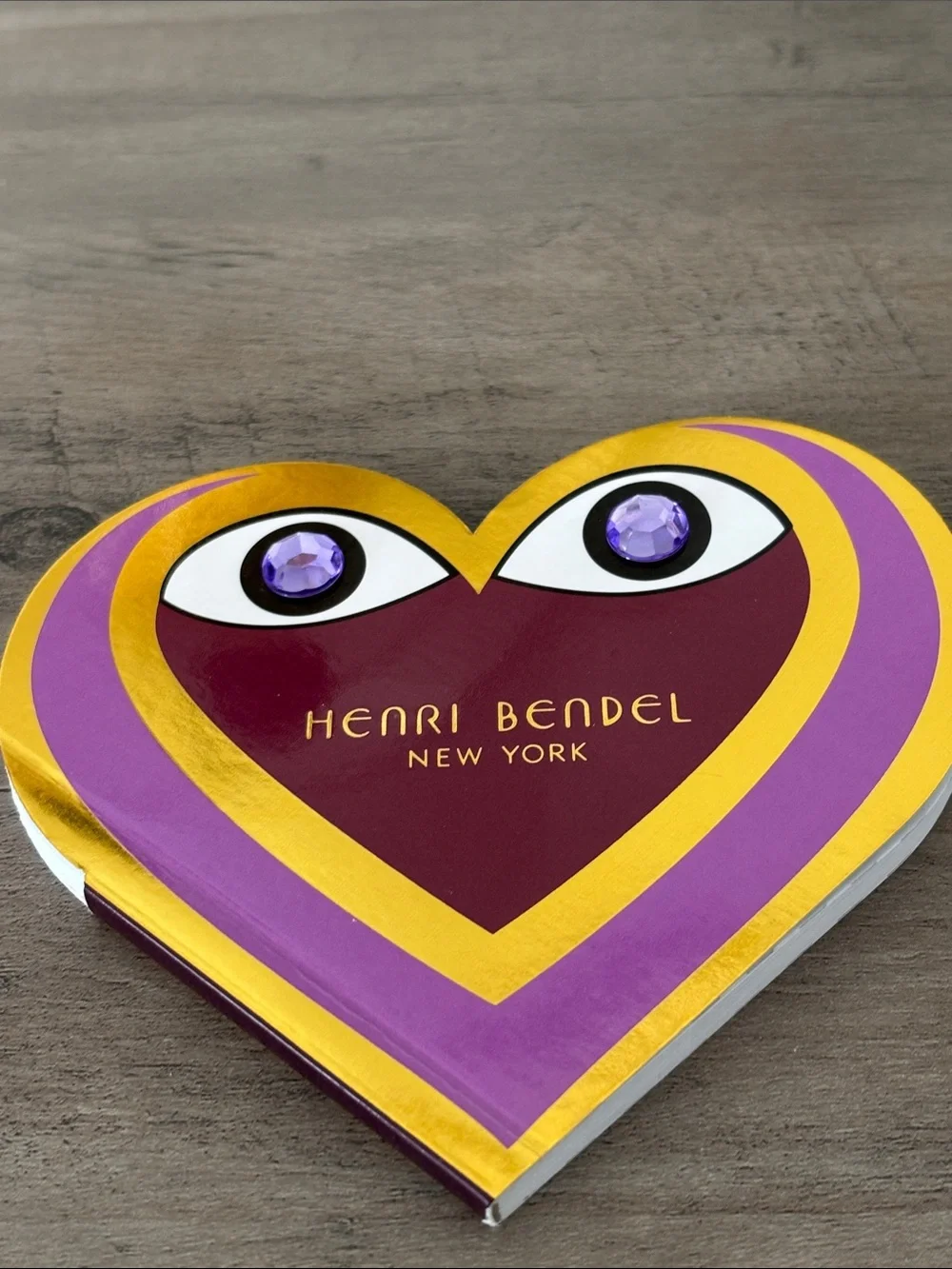henri bendel Heart-Shaped Gift Box in Purple, Gold and Maroon